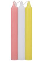 Japanese Drip Candles - 3 Pack - Pink, White, Yellow - Image 4