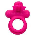 Silicone Rechargeable Dual Butterfly Ring - Pink - Image 9