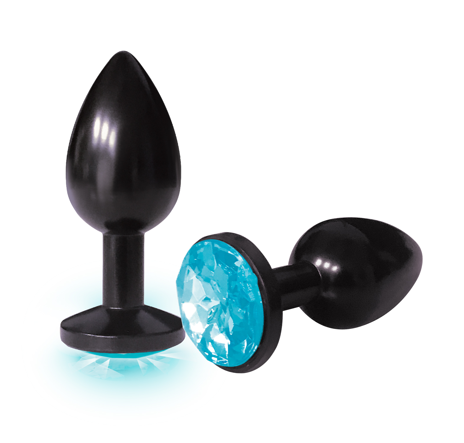 jshWixwqRf5xWFogb6gJV2uipCphK3An The 9's the Silver Starter Anodized Bejeweled Stainless Steel Plug - Aqua - Image 1