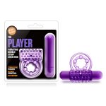 Play With Me - the Player - Vibrating Double Strap Ring - Purple - Image 2