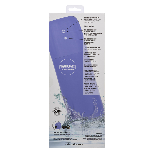 kA8OYr4w Calexotics Connect Stroker with Vibration and Suction - Purple - Image 1