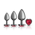 Red Heart Gem Anal Trainer Kit - Gunmetal - Image 7