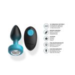 Eluxe Vibrating Clr Gem Bluombre Plug Sm With Remote - Image 6