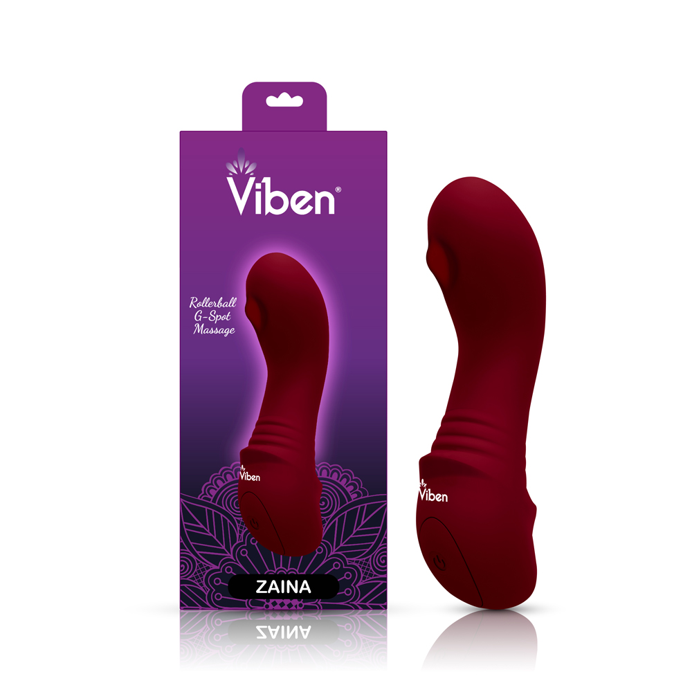 kU0bXxyo Zaina Mini Rollerball G-Spot Vibe - Ruby - Image 1