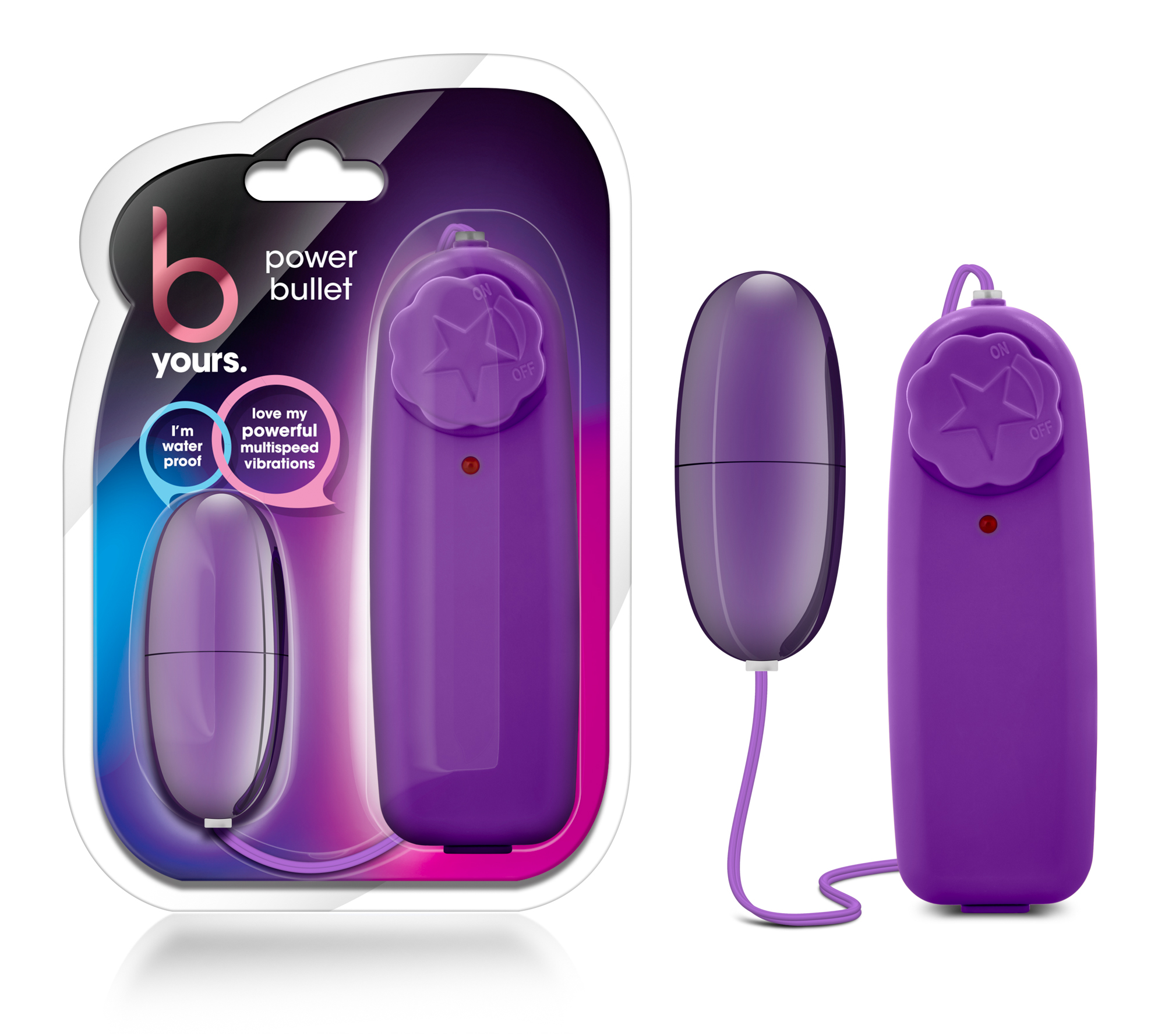 www.blushnovelties.com B Yours Power Bullet - Purple - Image 1