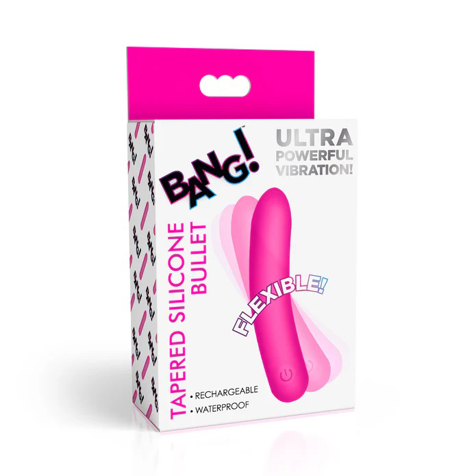 kZFVpbRE Tapered Flexible Silicone Bullet - Pink - Image 1
