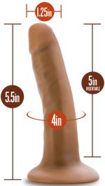 Dr. Skin Silicone - Dr. Lucas - 5 Inch Dong With Suction Cup - Mocha - Image 3
