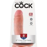 King Cock 8-Inch Cock With Balls - Flesh