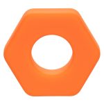 Alpha Liquid Silicone Prolong Sexagon Ring - Orange - Image 2