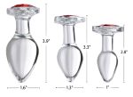 Red Heart Gem Glass Anal Plug Set - Image 2
