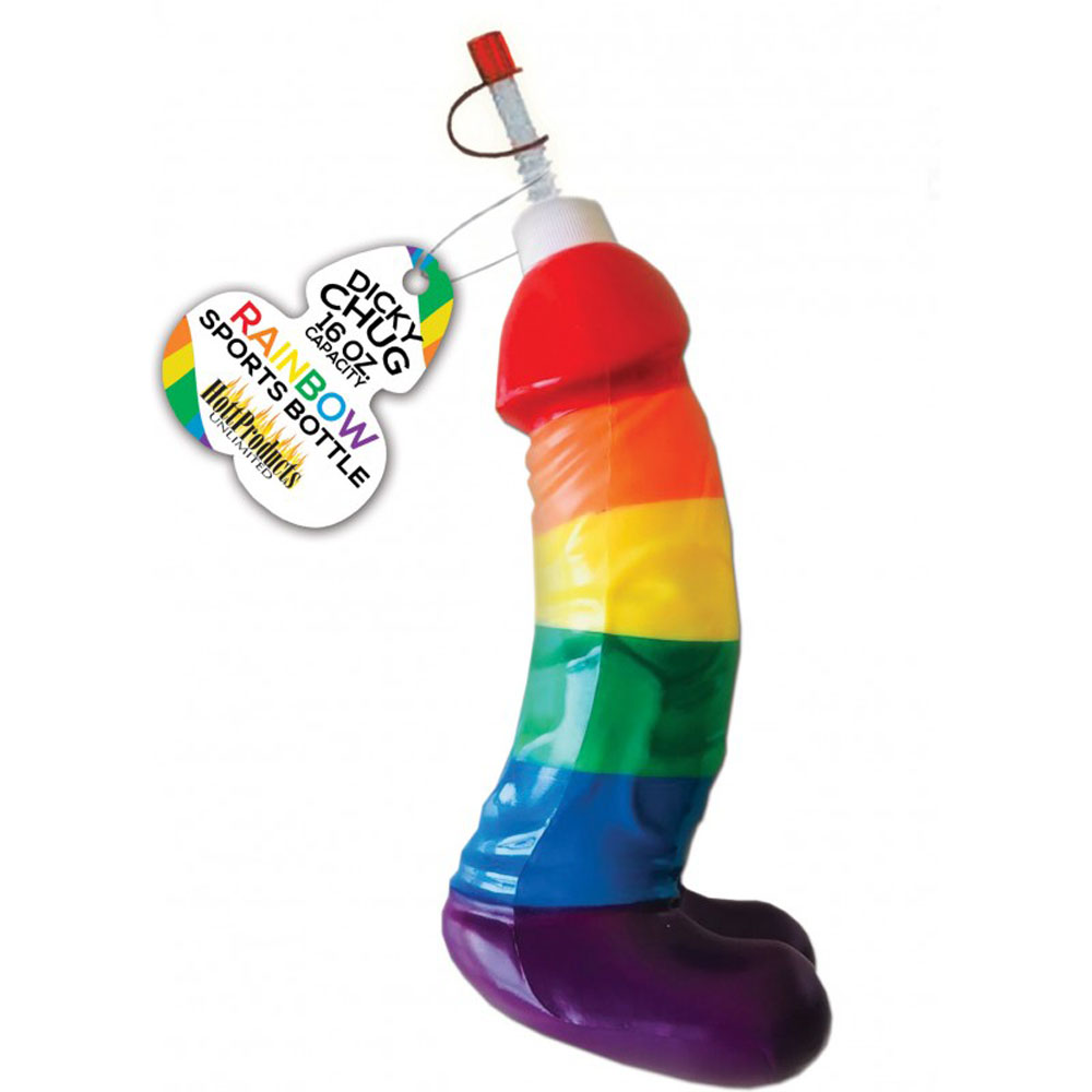 kijAejeyQ0Gkf465OMLXJV1VdeRflLUz Rainbow Dicky Chug Sports Bottle 16 Oz Capacity - Image 1