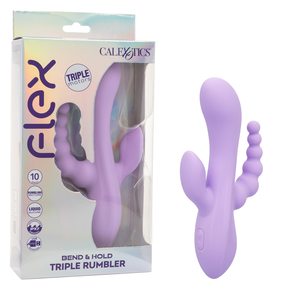 kmOUQXP4 Flex Bend and Hold Triple Rumbler - Purple - Image 1
