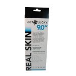 Get Lucky Real Skin 9" Dual Layer Dildo Dark Brown - Image 2