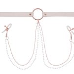 Peaches N Creame Collar With Nipple Clamps - Pink
