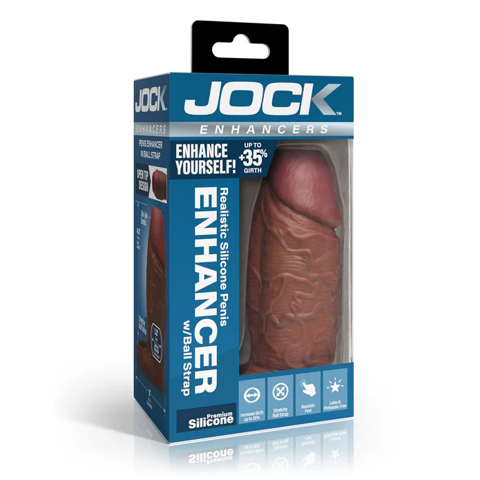 l4ySiioi Jock Silicone Penis Extension Sleeve - Dark - Image 1