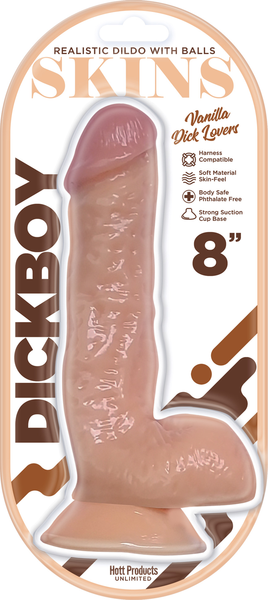 lMFR9d3fssX7QCZAEe0GQyQOEjMGzMG4 Dickboy - Skins - Dildo With Balls - 8 Inch - Vanilla Dick Lover - Image 1