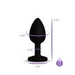 Gemma Pink Gem Black Silicone Plug - Small - Image 5