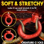 Beast Mode Silicone Cock Ring - Red - Image 2