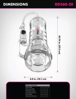 Pdx Elite Viewtube Vac XXL Pump See-Thru Ez-Grip Pump Stroker - Clear - Image 2