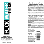Fuck Water Thick 16oz Clear Water Based Lubricant