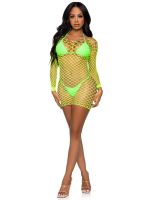 Supreme Fence Net Mini Dress - One Size - Neon Green - Image 2