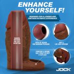 Jock Silicone Penis Extension Sleeve - Dark - Image 2