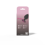 Gemma Pink Gem Black Silicone Plug - Medium - Image 3