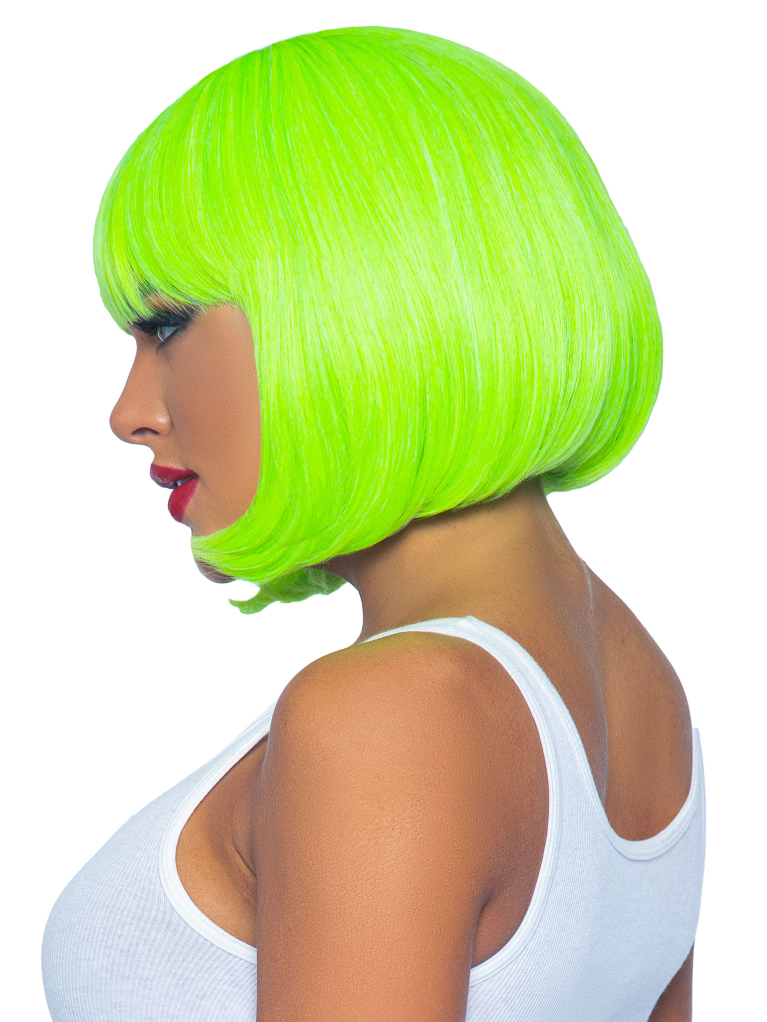 msQszKfemOzleyFlOW7QwUuTrQVAgW2h 12 Inch Short Bob Wig - Neon Green - Image 1