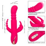 Jack Rabbit Signature Heated Silicone Triple Fantasy Rabbit - Pink - Image 3