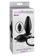 Anal Fantasy Collection Inflatable Silicone Plug - Black - Image 2