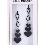 Heart Nipple Ties - Black