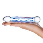 6.5 Inch Full Tip Textured Glass Dildo - Image 2