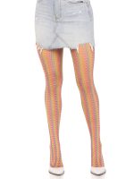 Rainbow Crochet Net Tights - One Size - Multicolor - Image 5