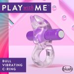 Play With Me  Bull Vibrating C-Ring - Purple - Image 4