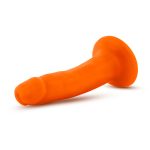 Neo - 5.5 Inch Dual Density Cock - Neon Orange - Image 3
