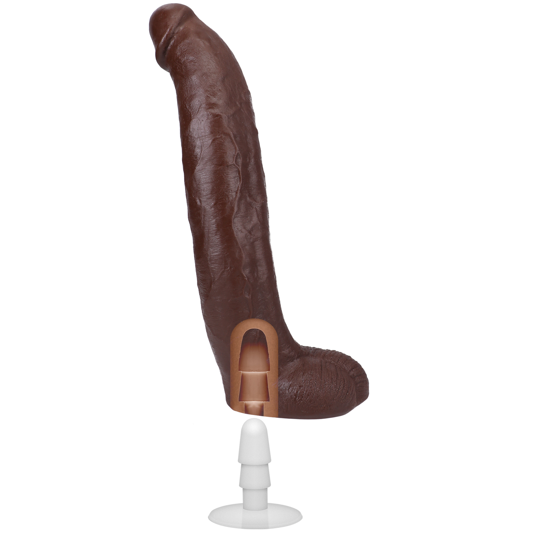 nNyzogp27BMfGLq2qxOIc8PkdZMrGp6v Signature Cocks - Brickzilla - 13 Inch Ultraskyn Cock With Removable Vac-U-Lock Suction Cup - Chocolate - Image 1