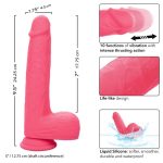 Rechargeable Rumbling and Thrusting Silicone Studs - Pink - Image 3