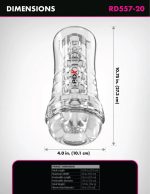 Pdx Elite Viewtube Plus See-Thru Ez-Grip Stroker - Clear - Image 2