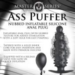 Ass Puffer Nubbed Inflatable Silicone Anal Plug - Black - Image 4