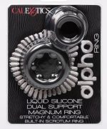 Alpha Liquid Silicone Dual Support Magnum Ring - Black - Image 2