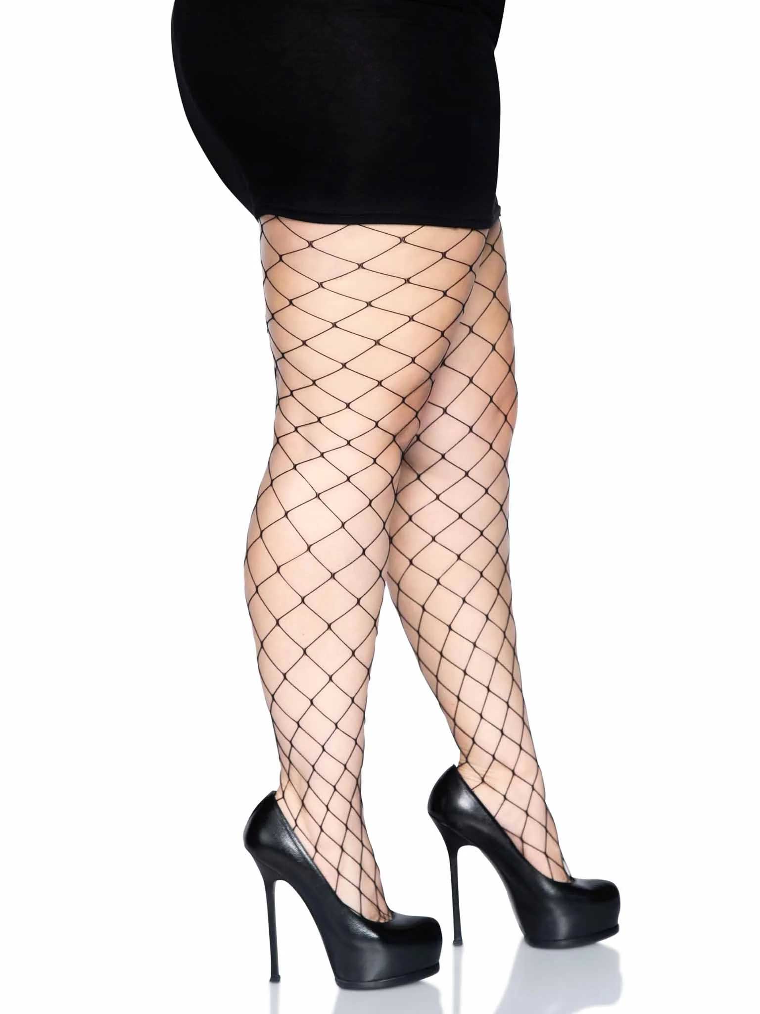 nV73mvCnYLdE3Edu62Q6KWwYqKUarmoV Fence Net Pantyhose - Queen - Black - Image 1