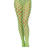 Jumbo Pothole Net Tights - Neon Green - One Size