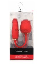 Bloomgasm Romping Rose Suction and Thrusting Vibrator - Red - Image 7