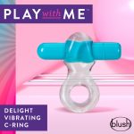 Play With Me  Delight Vibrating C-Ring - Blue - Image 4