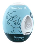 Satisfyer Masturbator Egg - Savage - Blue - Image 2
