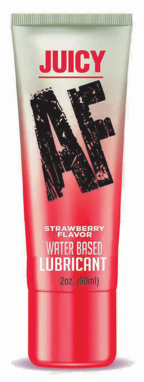 oQ2oygZyXUSFiQyxIafxI9HE1o6RXQNn Juicy Af - Strawberry Water Based Lubricant - 2 Oz - Image 1