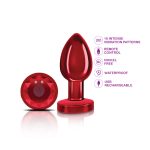 Vibrating Red Metal Remote Plug - Medium - Image 2