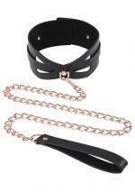 Brat Collar and Leash - Black / Rose Gold - Image 4