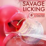 Lusty Licker Kissing and Licking Tongue Vibrator - Red - Image 2