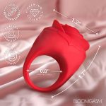 Rose Ring Discreet Finger Vibrator - Red - Image 2